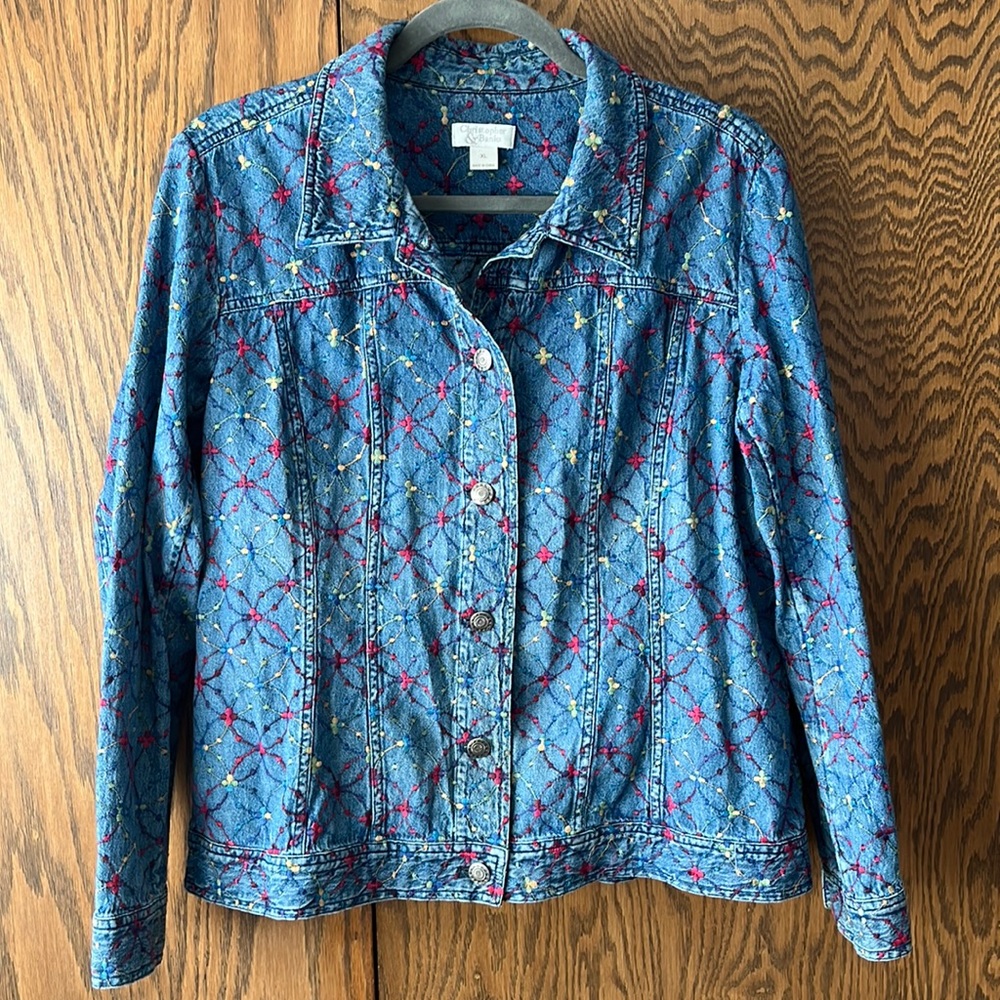 Vintage colorful denim jacket